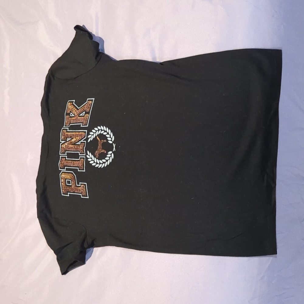 PINK XS Bling V neck tee